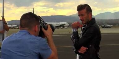 David Beckham bei Breitling Fotoshoot