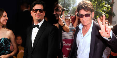 Chalie Sheen und Roman Coppola