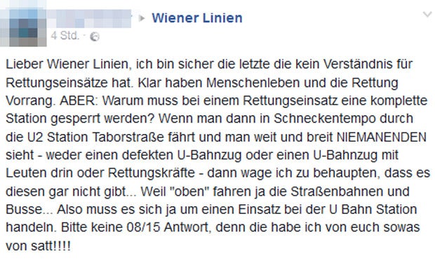 Shitstorm Wiener Linien
