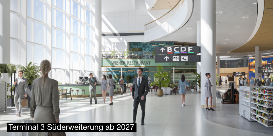 Flughafen Wien Shopping Gastro Süderweiterung