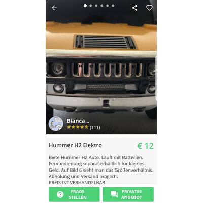 Shpock Größenvergleich