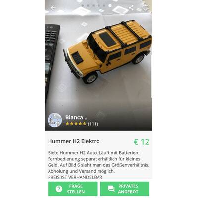 Shpock Größenvergleich