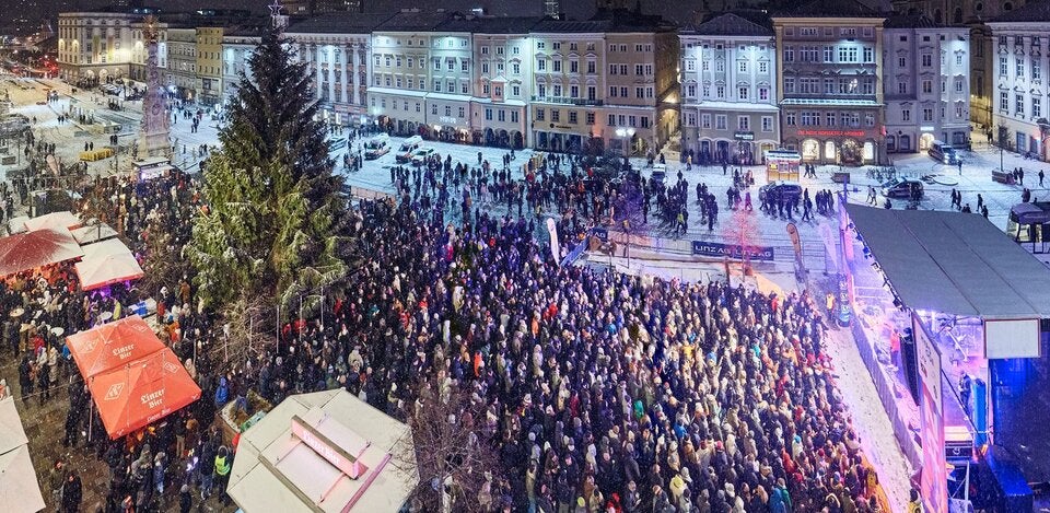 Silvesterparty auf Linzer Hauptplatz