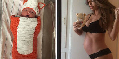 Sarah Stage und ihr Sixpack-Baby