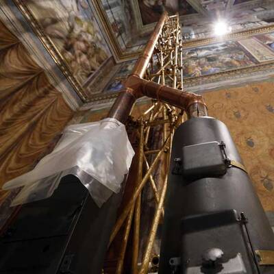 Ofen für Papstwahl in Sixtina bereit