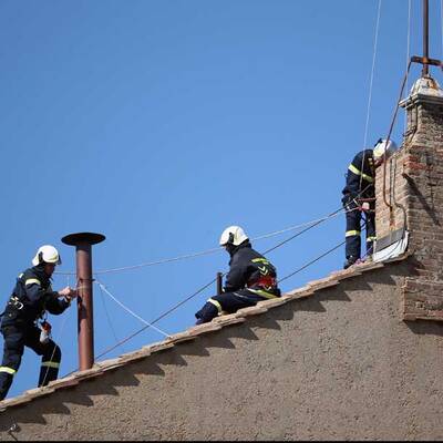 Ofen für Papstwahl in Sixtina bereit