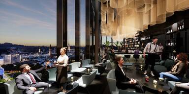 Arcotel mit erstem 360-Grad-Restaurant von Linz er&ouml;ffnet im April