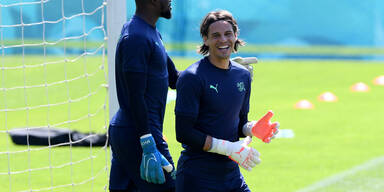 Schweizer Torhüter Yann Sommer im Training