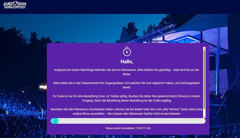 Hype um ESC-Tickets lässt Server erzittern