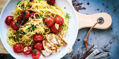 Spaghetti mit Huhn