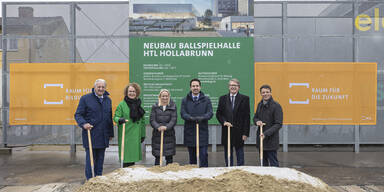 Spatenstich: neue Ballspielhalle der HTL Hollabrunn