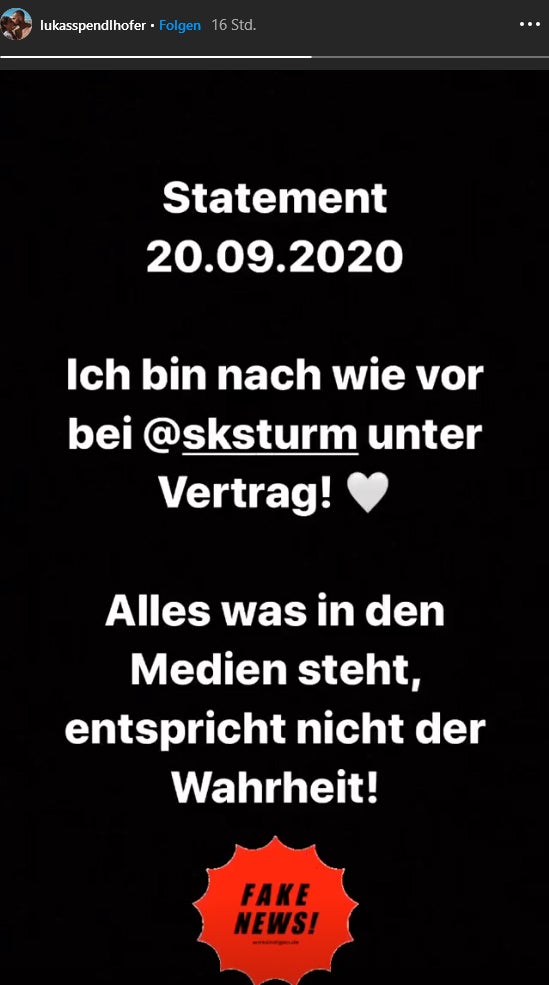 Fake News! Sturm-Kicker dementiert Wechsel