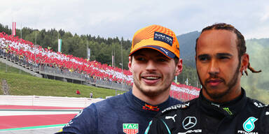 Fan-Tribüne in Spielberg + Max Verstappen und Lewis Hamilton