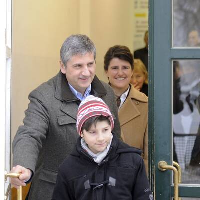 Der Vizekanzler wählte in Hinterbrühl.