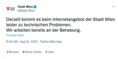 Server-Probleme: IT-Ausfall bei der Stadt Wien