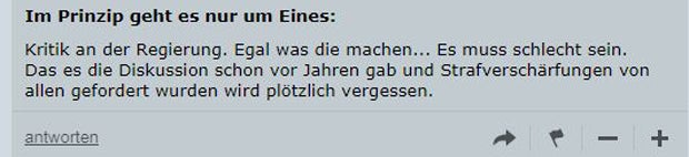 Empörung über 'Standard-Kritik' an härteren Strafen für Sexualverbrecher