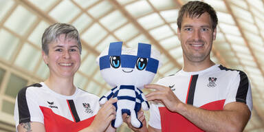 &Ouml;sterreichs Olympia-Sportsch&uuml;tzen Sylvia Steiner und Martin Strempfl