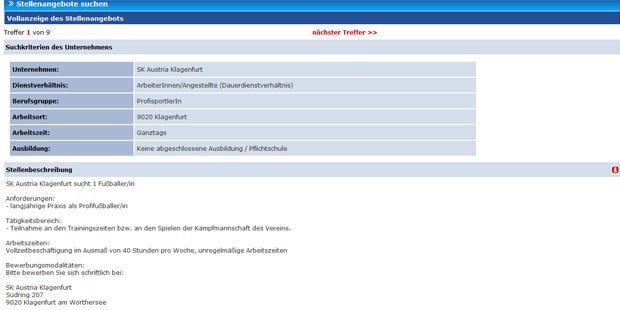 Irre! Kult-Klub sucht Kicker beim AMS