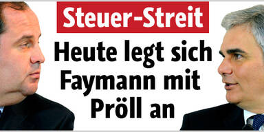 Heute legt sich Faymann mit Pröll an