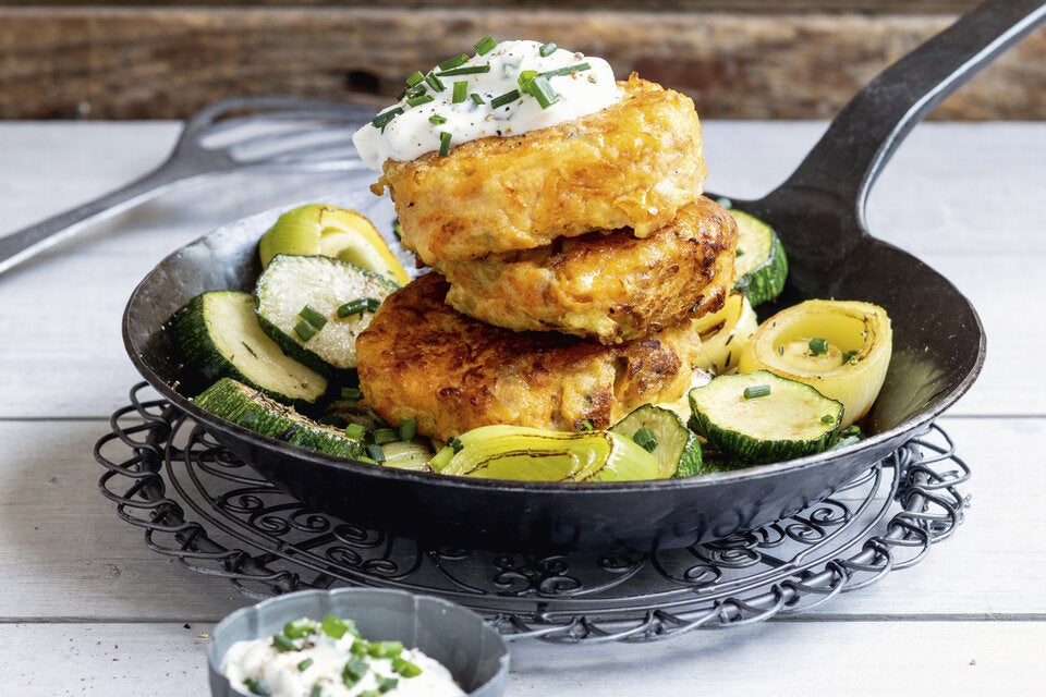 Mit Fisch und Gemüse: Faschierte Laibchen mal anders