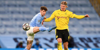 John Stones und Erling Haaland