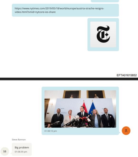 Strache Chats Epstein