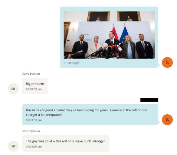 Strache Chats Epstein