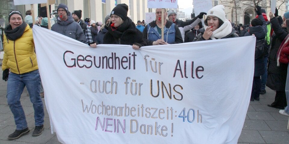 Streik von Spitalsbediensteten für Arbeitszeitverkürzung