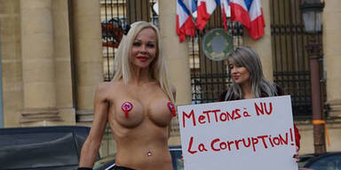 Stripperin sorgt für Eklat bei Frankreich-Wahl