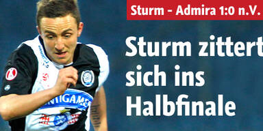 Sturm zittert sich ins Halbfinale
