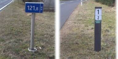 Symbolfoto Kilometermarke