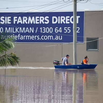 Die Flutwelle in Brisbane