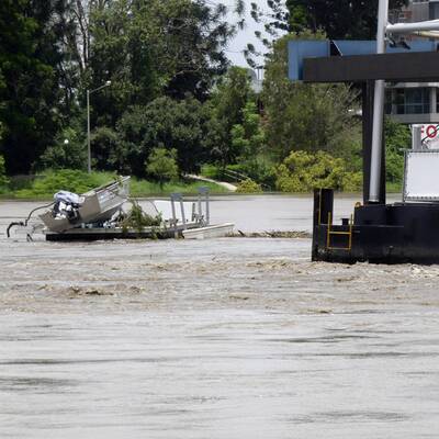 Die Flutwelle in Brisbane