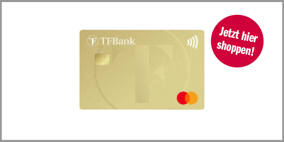 Shopping CH TF Bank Mastercard Gold Kreditkarte ohne Jahresgebühr