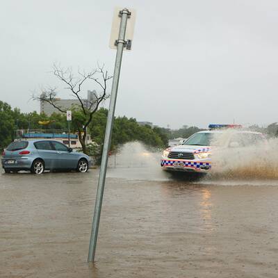 Die Flutwelle in Brisbane