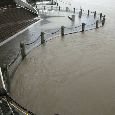 Die Flutwelle in Brisbane