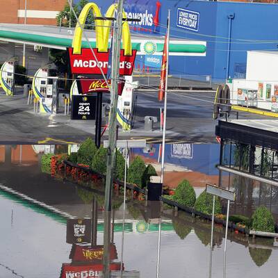 Die Flutwelle in Brisbane