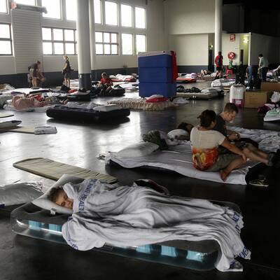 Die Flutwelle in Brisbane