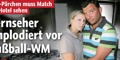 Fernseher
implodiert vor Fußball-WM