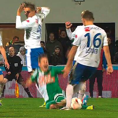 Die Bilder zum Taboga-Foul an Schaub