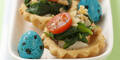 Tartelettes mit Spinat und Paradeisern