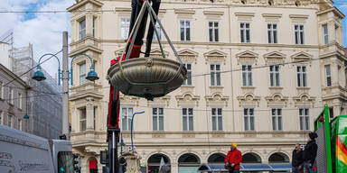Taubenmarkt-Brunnen macht "einen Abflug"