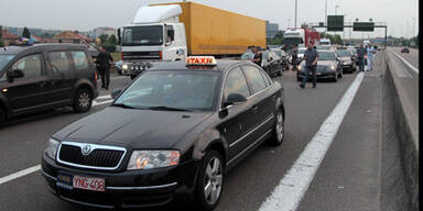 Taxi Br&uuml;ssel Protest