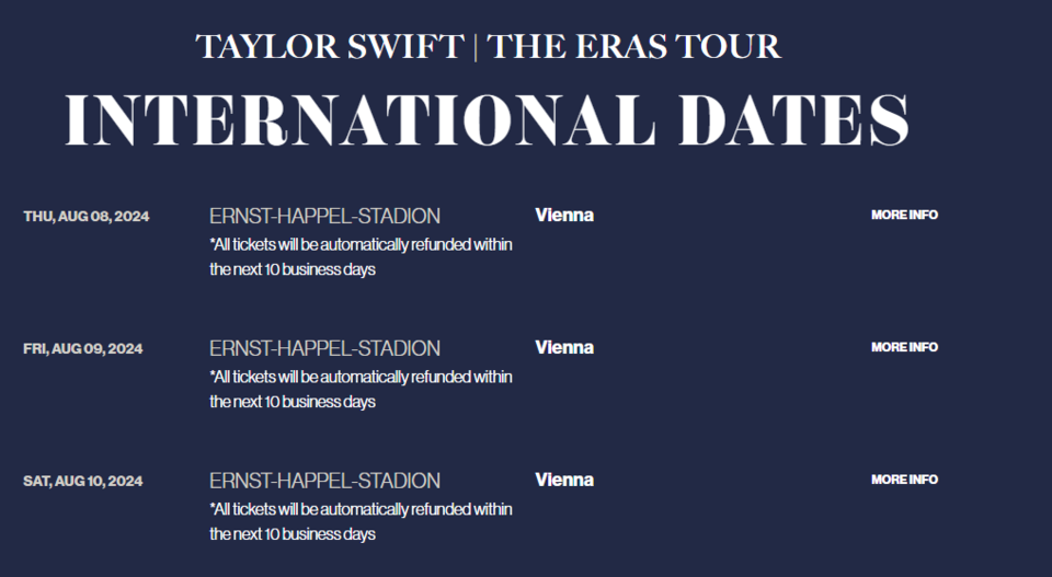 Taylor Swift lässt ihre Wiener Fans weiter zittern