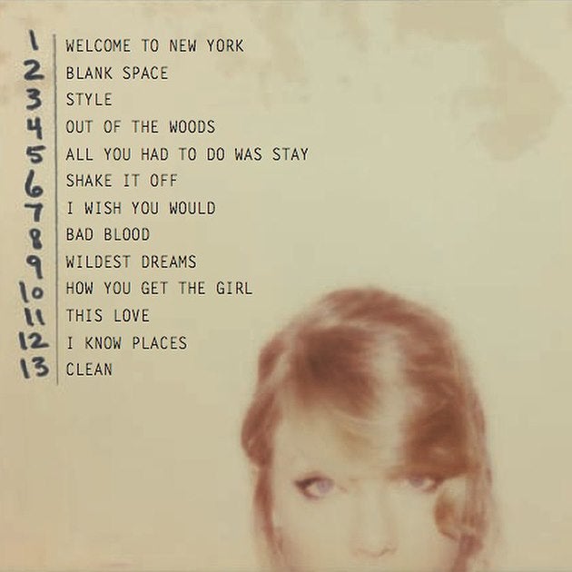 Taylor Swift Tracklist
