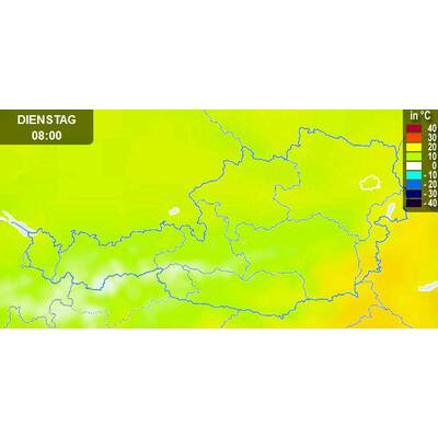 Von Westen her kommt Abkühlung. 