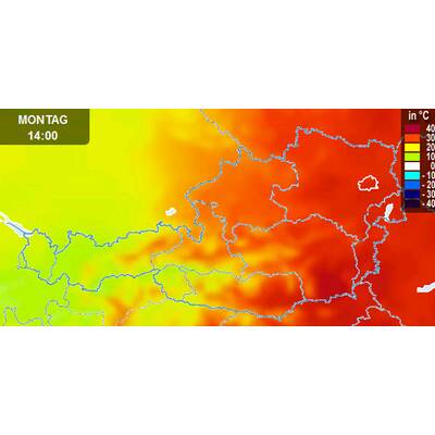 Von Westen her kommt Abkühlung. 