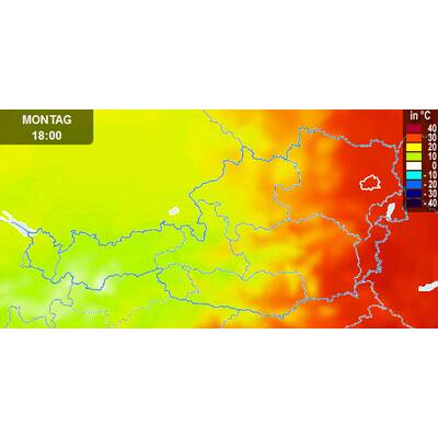 Von Westen her kommt Abkühlung. 