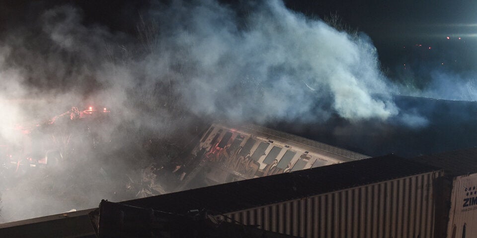 Zugsunglück in Griechenland: Video zeigt Crash