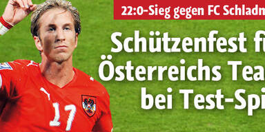 Schützenfest beim ÖFB-Testspiel